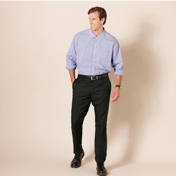 NWT Amazon Essentials Men's Slim-Fit Flat-Front Dress Pant Black, 34W x 34L - Picture 1 of 11